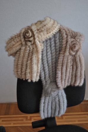 Шарфы из вязаной норки